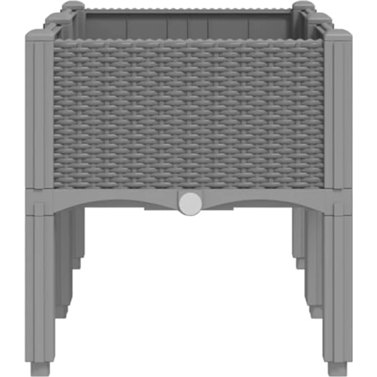 vidaXL Pflanzkasten mit Beinen Hellgrau 80x40x42 cm PP – Bild 4