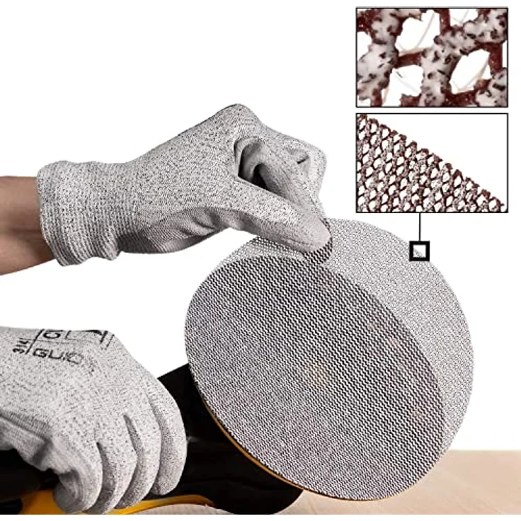 Mirka Abranet Schleifscheiben Ø 125 mm, Mix-Pack 35 Stück mit Körnungen 80-600 für Exzenterschleifer, staubfreies Schleifen, hohe Qualität – Bild 5