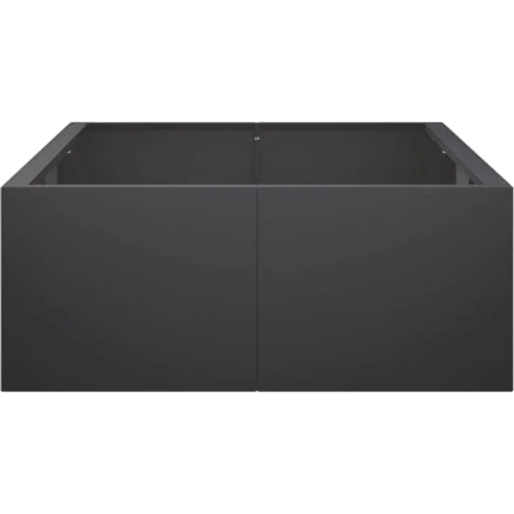vidaXL Beetumrandung Stützmauer, modular und wetterbeständig, 6 Teile, Stahl schwarz, 200 x 100 x 50 cm – Bild 8