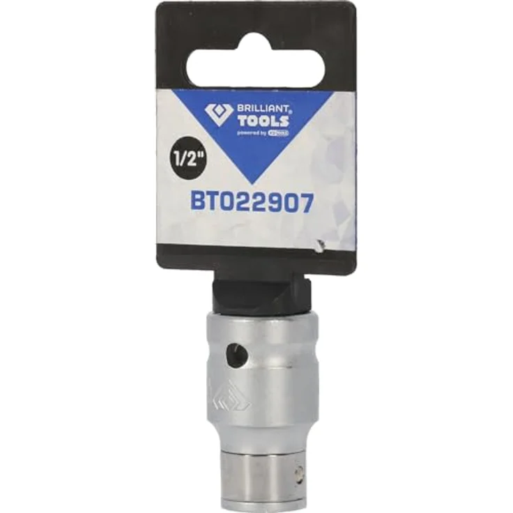 Brilliant Tools Bithalter BT022907, 1/2" Bit-Adapter für 8 mm (5/16"), matt verchromt, aus Chrom-Vanadium-Stahl – Bild 5
