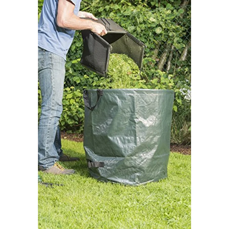 Windhager Garten-Bag Garten-Sack, Behälter für Gartenabfälle, Kompostsack, mit Verstärkungsring und Tragegriffen, UV-stabilisiert, abwaschbar, 270 L, 68 x 75 cm, 06393 – Bild 5