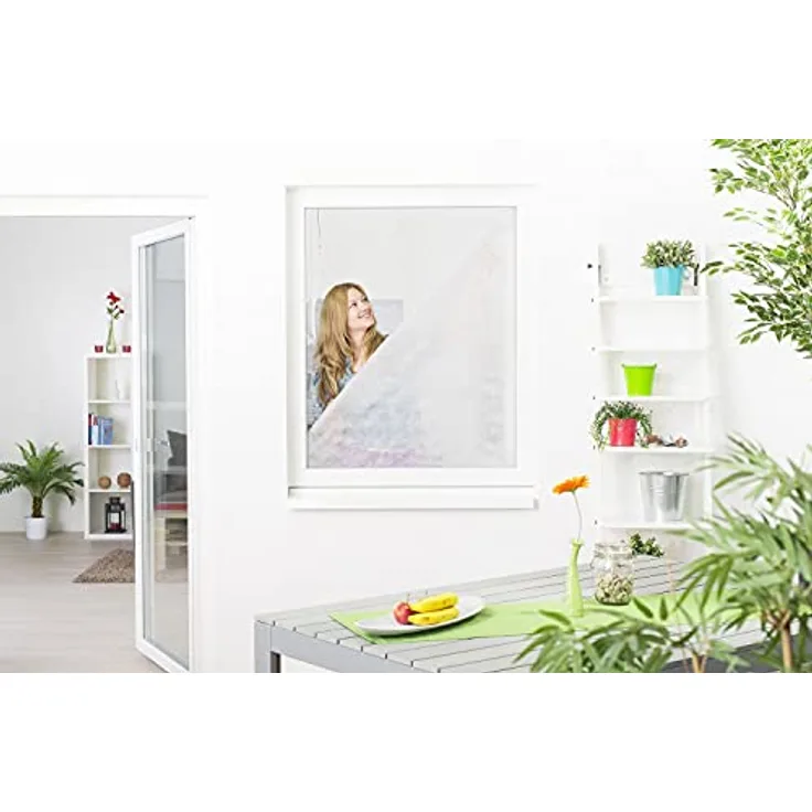 empasa Pollenschutz-Vlies Pollenschutzgitter Pollenfilter Set für Fenster 130 x 150 cm - (3 Pollenschutzvliese zum tauschen + 1 Klettband)