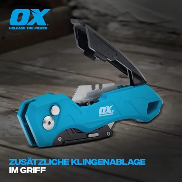 OTTO OX TOOLS OX-P224301 PRO, robustes Klappmesser mit ultra-scharfen Stahlklingen, inkl. 3 Ersatzklingen – Bild 5