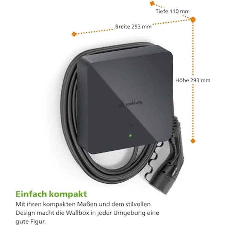 Spelsberg, Elektroauto Ladestation, Wallbox 7m Kabel (Typ 2, 11 kW) – Bild 4