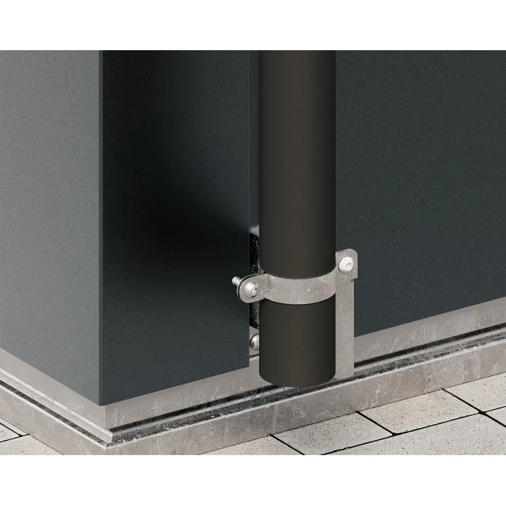 Hörmann Ecostar Regenablauf Schlauchset für "Euroline" Gerätehäuser, schwarz, flexibles 1 1/4 Zoll System mit Befestigungsmaterial