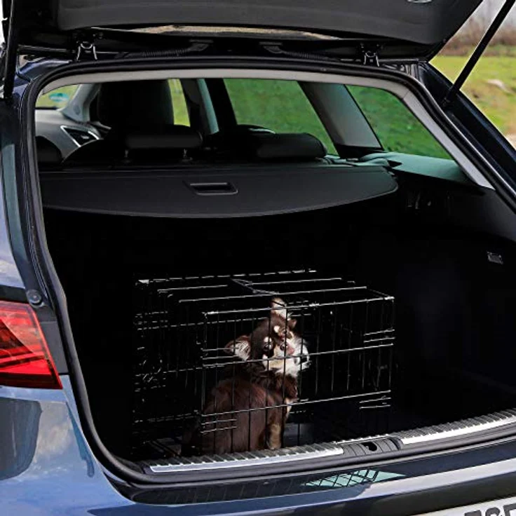 lionto Hundetransportkäfig Hundetransportbox Tiertransportbox Hundebox, (S) 45x31x36 cm schwarz – Bild 2