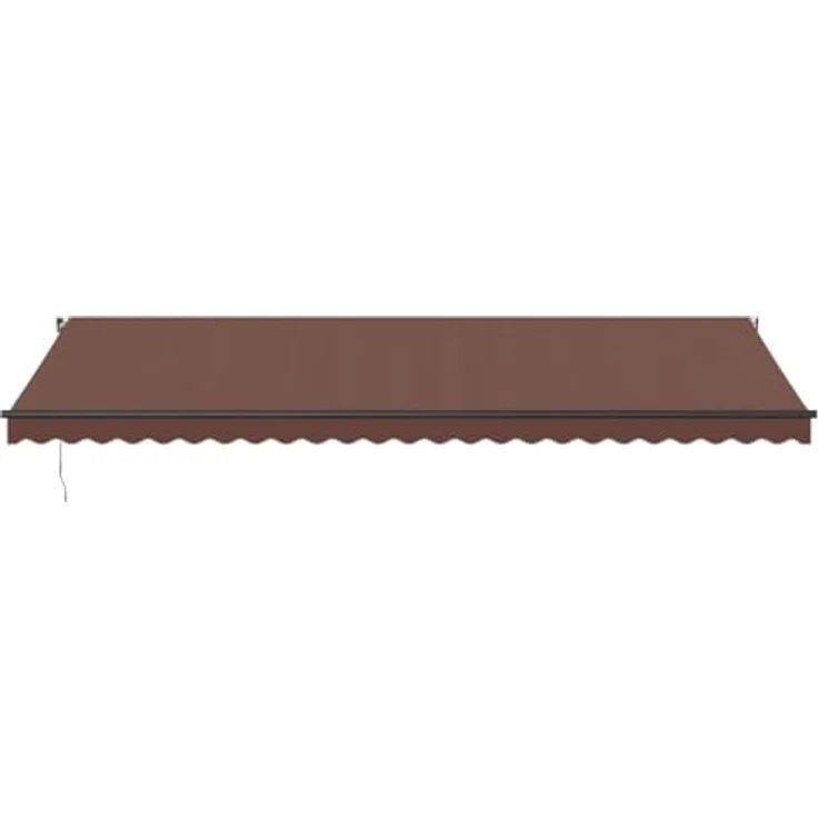 vidaXL Markise Manuell mit LEDs Braun 600x350 cm, Gelenkarmmarkise mit LED-Beleuchtung und UV-Schutz – Bild 4
