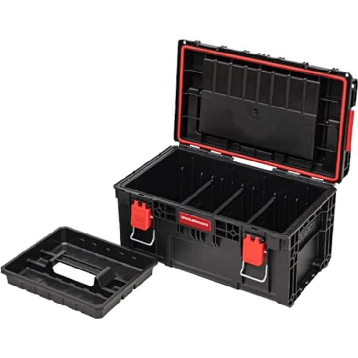 Tool Brothers RHINO XL Werkzeugkoffer ECO Handling+ mit 26l Volumen, stapelbar und Organizer, IP66 Schutzklasse, 535 x 327 x 277 mm – Bild 4
