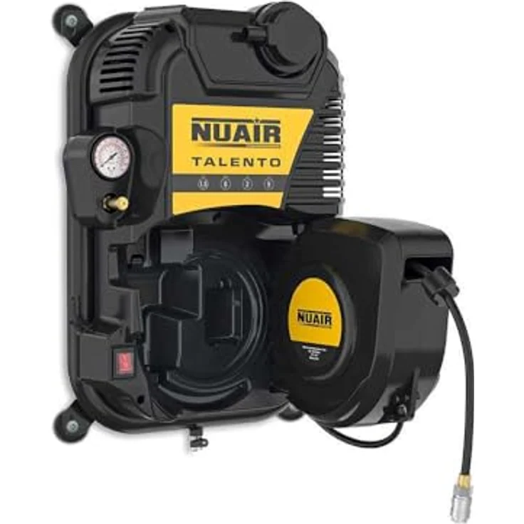 NUAIR Ölfreier Wandkompressor Nua506, 1,5 kW, 8 Bar, 2L Tank, 9M Kabel, elektrisch, ölfrei – Bild 2