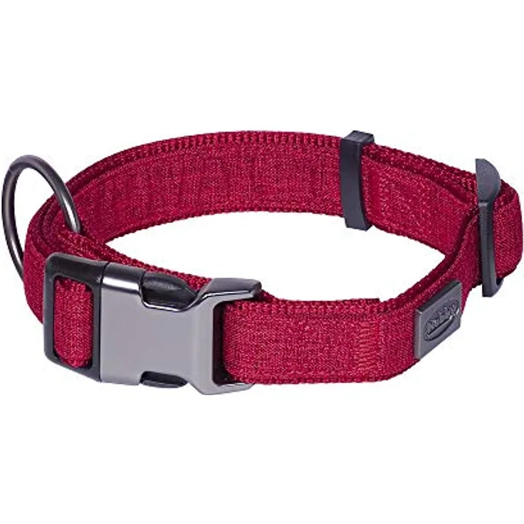 Nobby Halsband Linen Deluxe, rot L: 40-55 cm, B: 25 mm, 1 Stück