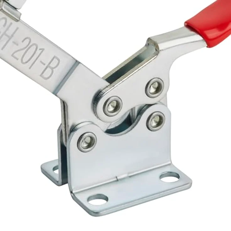 SO-TECH Kniehebelspanner 4er Set, Haltekraft bis zu 90 kg, rot, für präzise Fixierung ohne Verformung – Bild 4