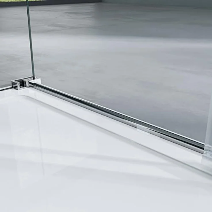 Mai & Mai Eckdusche Duschkabine mit Schiebetür aus Sicherheitsglas mit NANO Rav18, BxT: 100x80 cm, Einscheibensicherheitsglas, Klarglas – Bild 6