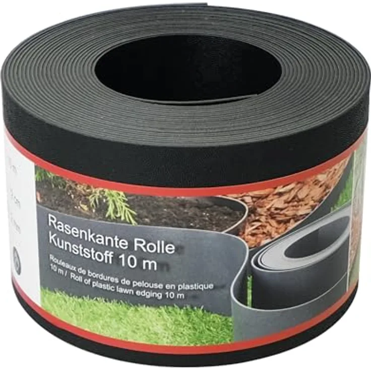 bellissa Rasenkanten Rolle Kunststoff, Länge 10 m, Höhe: 12 cm