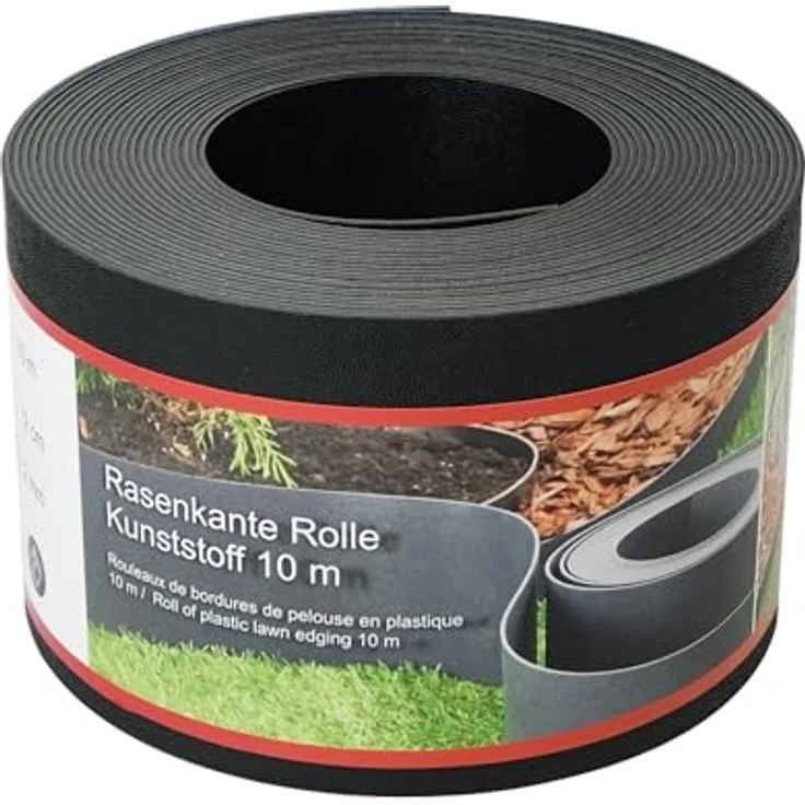 bellissa Rasenkanten Rolle Kunststoff, Länge 10 m, Höhe: 12 cm – Bild 1