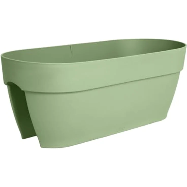 Elho Vibia Campana, Pflanzkübel 60cm, grüner Balkon Blumenkasten mit 16l Fassungsvermögen – Bild 2