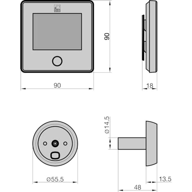 BASI - Digitaler Türspion - TS 800 - Schwarz - 6800-0010 – Bild 7