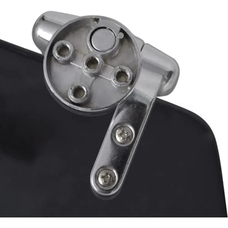 vidaXL Toilettensitz MDF mit Absenkautomatik, schwarz, 45 x 36 cm, universell passend für gängige Toilettenschüsseln – Bild 5