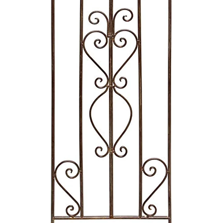 Rankhilfe Schwertlilie aus Metall in Rost Optik, 117 cm hoch, Rankgerüst, Rankgitter, Gartenstecker, Dekostecker – Bild 4