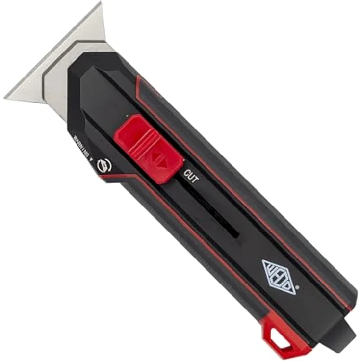 WEDO Cutter Schaber Premium 2in1 mit drehbarer Klinge, schwarz/rot, für Schneiden und Abschaben – Bild 2