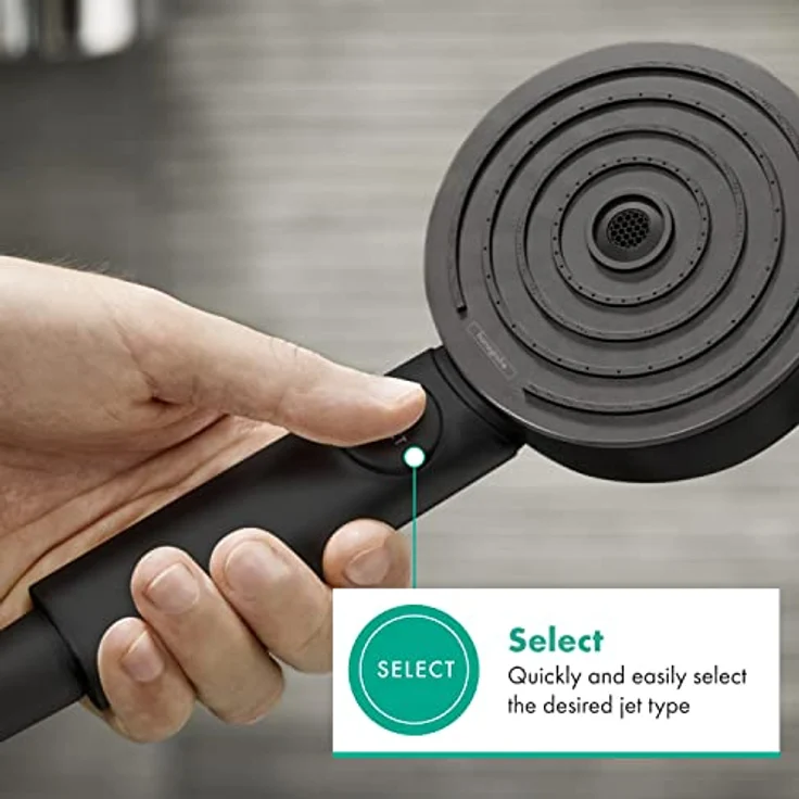 hansgrohe Handbrause Pulsify Select S, 10,5cm, 3 Strahlarten Activation wassersparend – Bild 7
