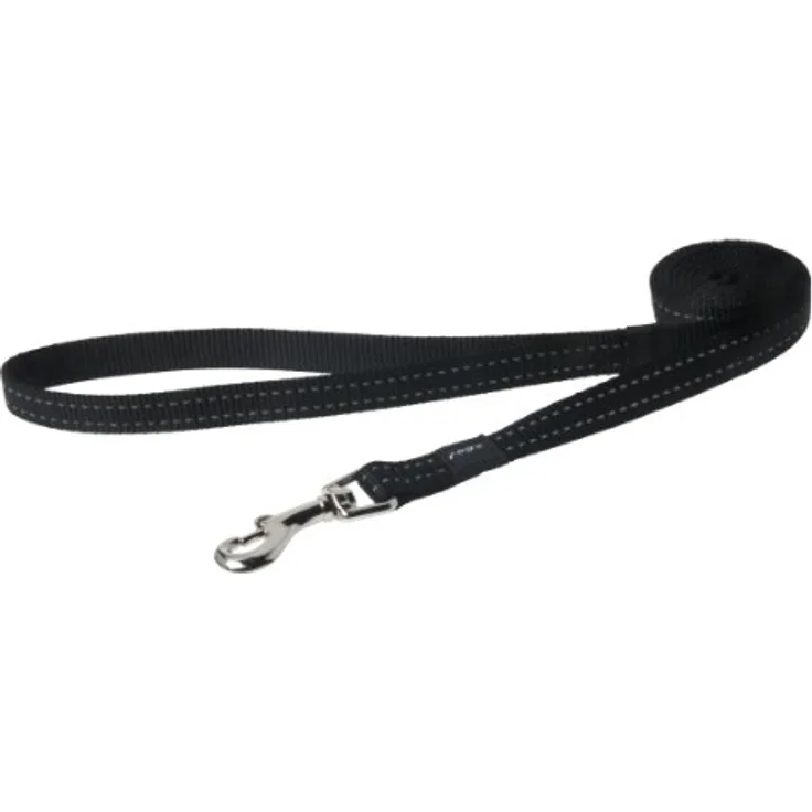Rogz Utility Hundeleine, reflektierend, Größe M, 1,8 m, 5/8" Medium, schwarz