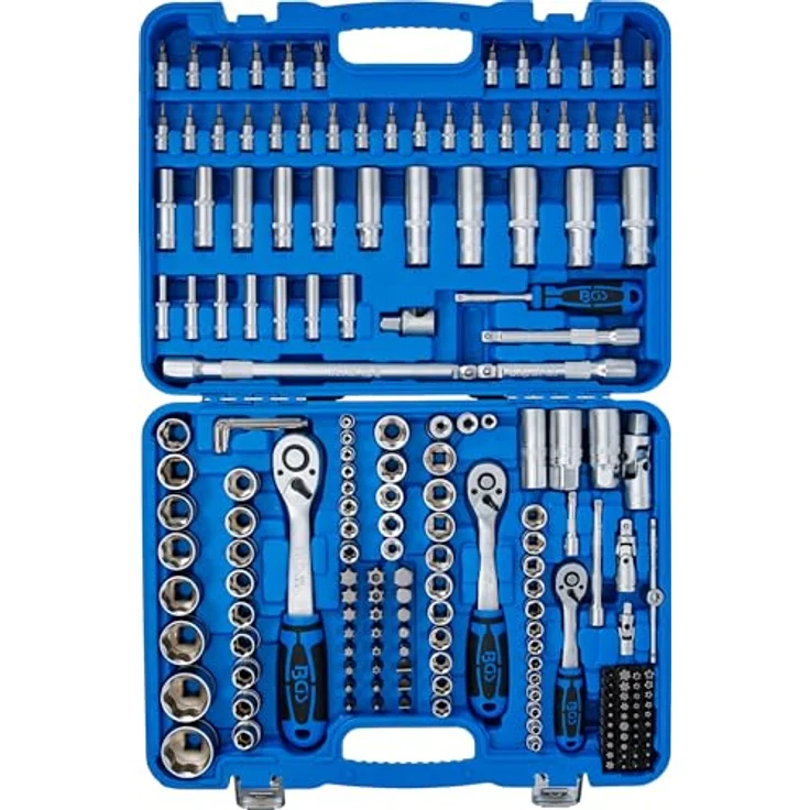BGS technic Bohrer- und Bitset 2292, umfangreiches Set mit 72-Zähne Umschaltknarren und verschiedenen Steckschlüssel-Einsätzen für vielseitige Anwendungen – Bild 7