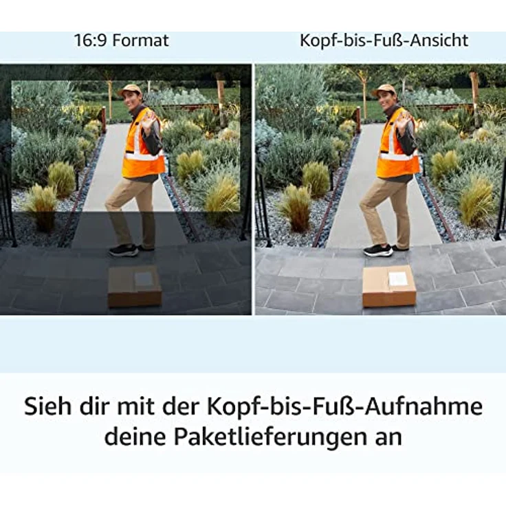 Ring Battery Video Doorbell Plus von Amazon | Kabellose Videotürklingel mit Kamera, 1536p-HD-Video, Kopf-bis-Fuß-Aufnahme, Nachtsicht in Farbe, WLAN, Selbstinstallation – Bild 2