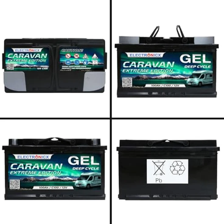 Electronicx Caravan EXTREME Edition GEL Batterie 100 AH 12V, wartungsfrei, auslaufsicher und stoßfest für Wohnmobil und Boot – Bild 9
