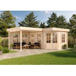 Alpholz Gartenhaus 5-Eck Pepe, BxT: 618x462 cm, großzügiges Vordach, lichtdurchfluteter Innenraum - Preisvergleich