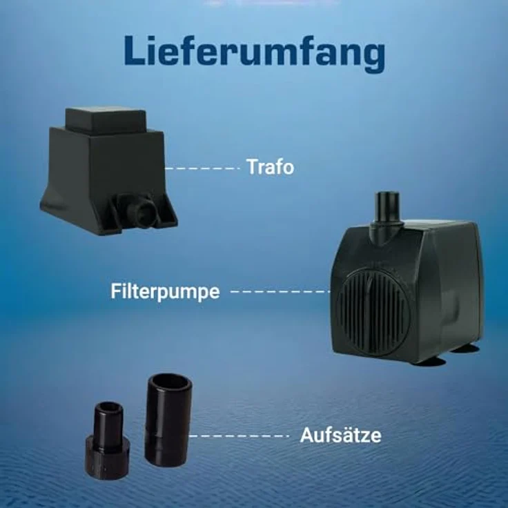 KERRY Wasserpumpe KEP950L – 950 L/H | 14 Watt | 180 cm Förderhöhe | Teich- und Aquariumpumpe | Schwarz – Bild 5