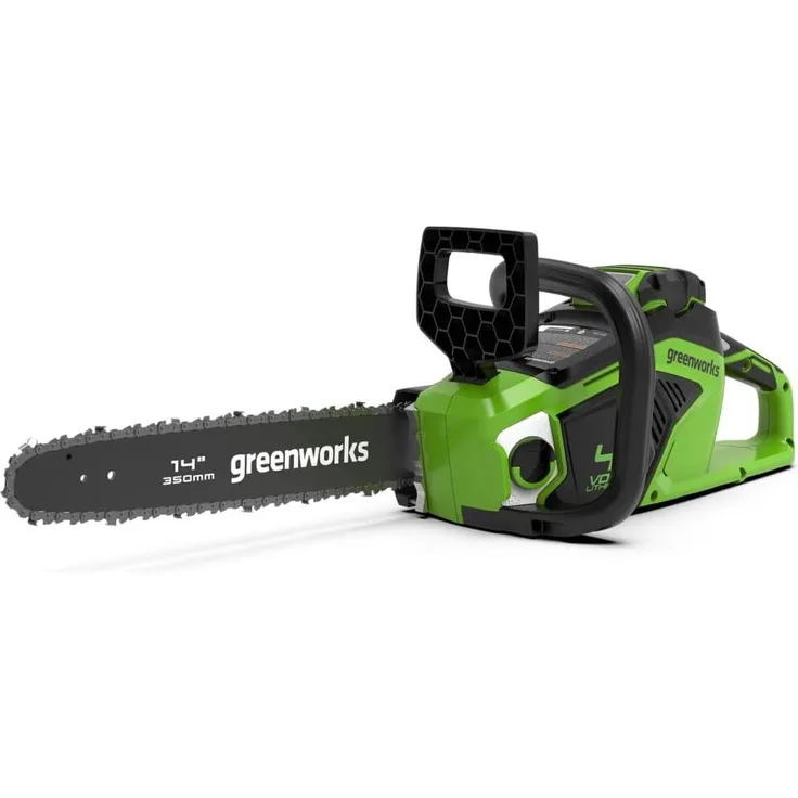 Greenworks GD40CS15K4, Akku-Kettensäge mit 35 cm Schwert, 12 m/s Kettengeschwindigkeit, grün und schwarz