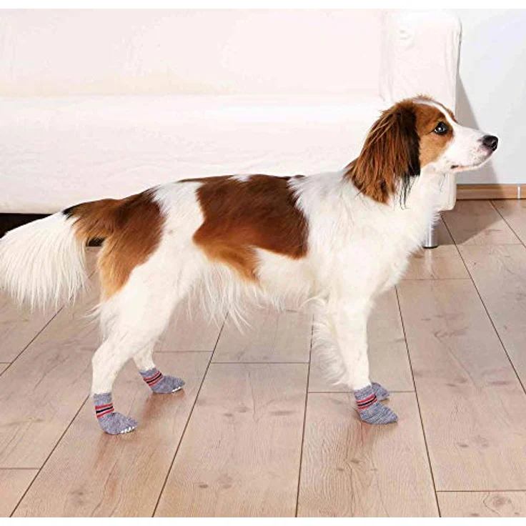 Trixie 19505 Hundesocken, Anti-Rutsch, L–XL, 2 St., grau – Bild 3