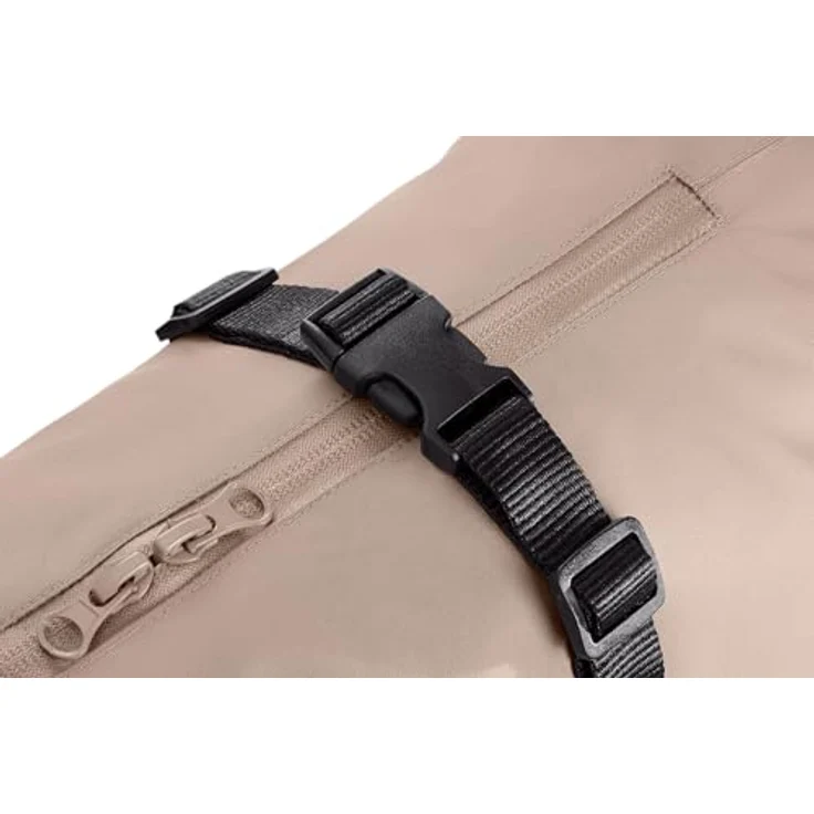 HUNTER Hundemantel Uppsala, 2in1 Design mit herausknüpfbarem Innenfutter, wasserabweisend, Größe 32,5 - Taupe – Bild 4