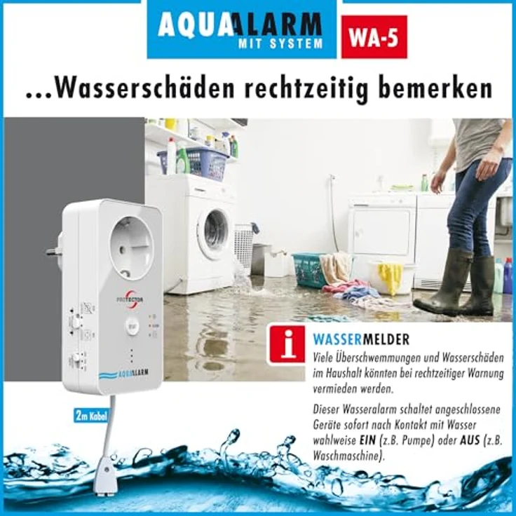 ME WA-5 - Wassermelder mit Steckdose (WA-5) – Bild 3