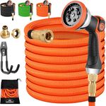 Gardebruk Gartenschlauch flexibel 3fach Latexkern Vollmessing Adapter outdoor Flexschlauch Wasserschlauch