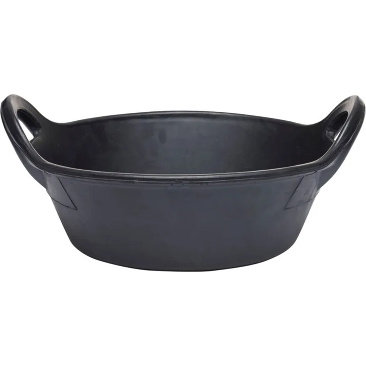 Horse Guard Futterbehälter Gummieimer für Stall und Weide, Schwarz - 12 Liter, 100% Naturkautschuk, flexibel und stoßfest