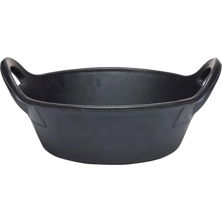 Horse Guard Futterbehälter Gummieimer für Stall und Weide, Schwarz - 12 Liter, 100% Naturkautschuk, flexibel und stoßfest