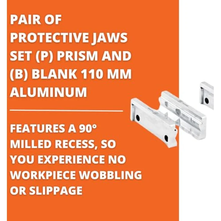 FEIN VersaMAG Schutzbackenpaar (P) Prisma & (B) Blank 110 mm, Aluminium, höchste Qualität, kein Verkratzen, sicherer Halt – Bild 2