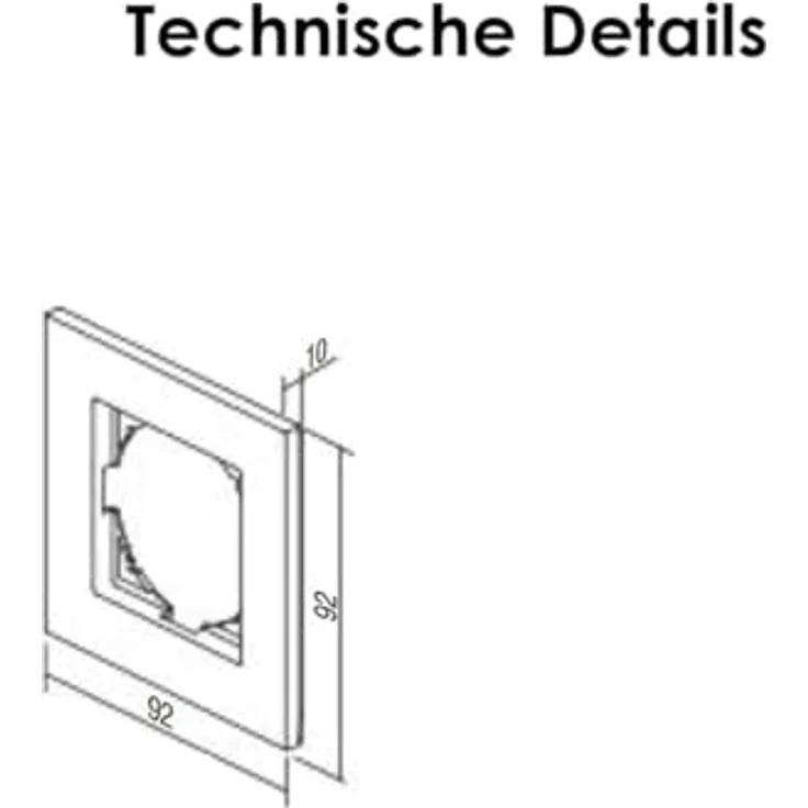 TEM LOGIQ Rahmen FLAT 1-Fach, weiß, für horizontale und vertikale Montage, IP20 – Bild 4
