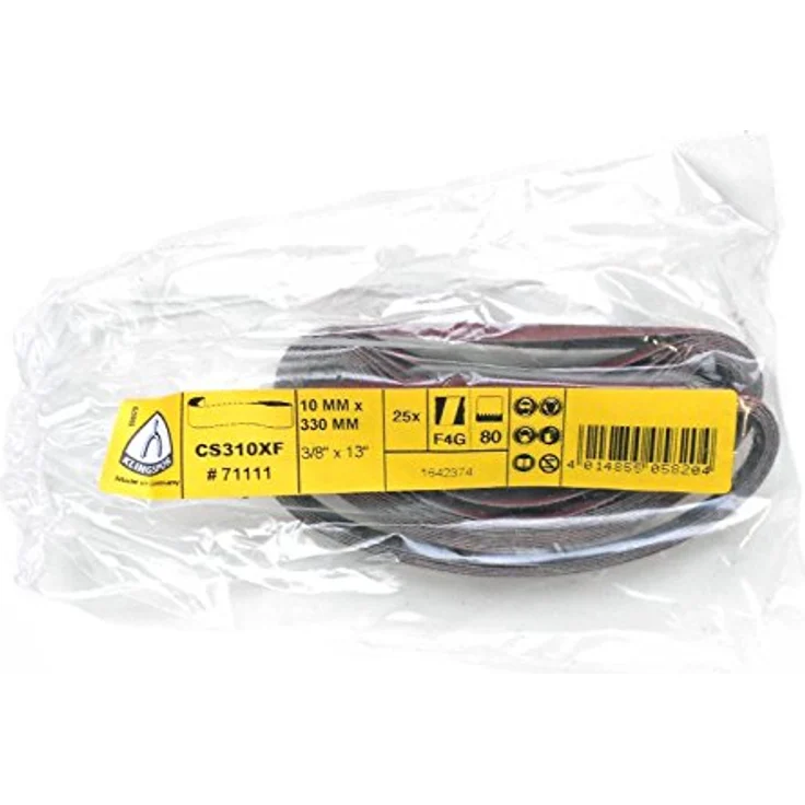 Klingspor Schleifband CS310XF, 10 x 330 mm, Körnung P100, für Holz, Metall, Farben & Lacke, reißfeste Gewebeunterlage, 10 Stück – Bild 2