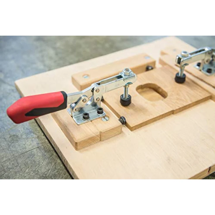 AMF Spannzwinge Nr. 6830, Waagrechtspanner mit offenem Haltearm, verzinkt, Spannbereich 0,8-1,1 cm, ergonomischer Handgriff – Bild 3