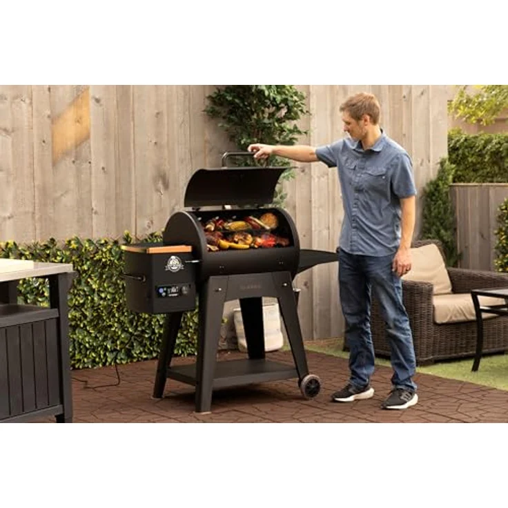 PIT BOSS Pelletgrill Classic Onyx Edition, Holzpellet Smoker mit 4769 cm² Grillfläche, präziser Temperaturregelung von 82–260 °C und Flame Broiler bis 535 °C – Bild 2