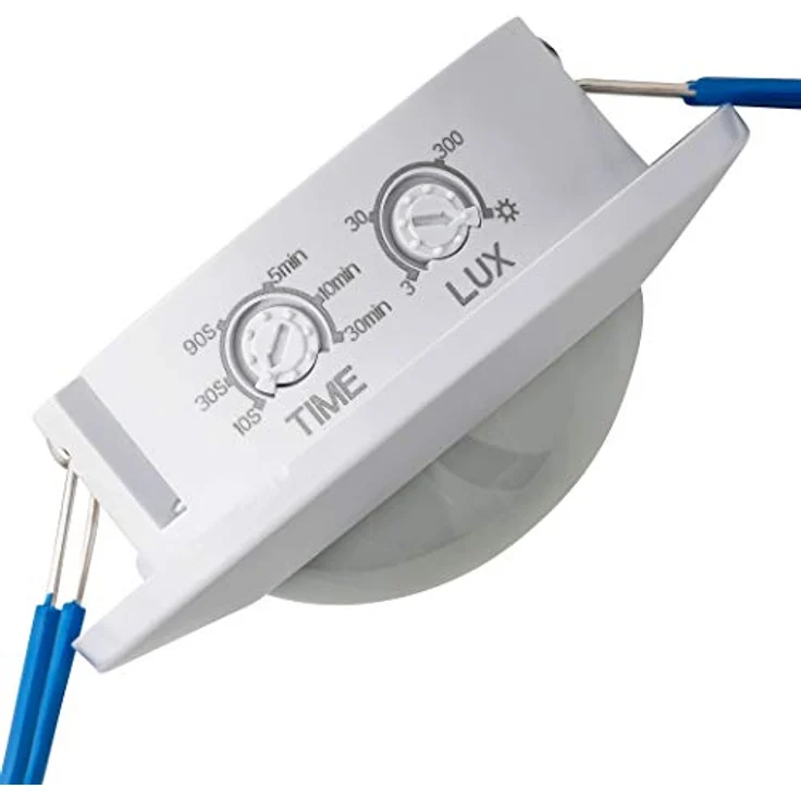 SEBSON® Bewegungsmelder Innen, Unterputz Aufputz Decken Montage, programmierbar, Infrarot Sensor, Reichweite 8m / 360°, LED geeignet, 3-Draht – Bild 2