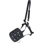 Kerbl Maulkorb Größe Cob, schwarzer Maulkorb zur Fresskontrolle mit Verstärkung im Maulbereich