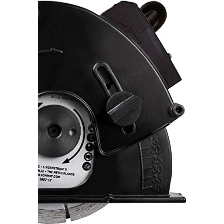 VONROC Mauernutfräse Schlitzfräse mit Laser – 1700 W – 150 mm – Inkl. 2 Diamantscheiben, Staubsaugeranschluss und Aufbewahrungstasche – Bild 5