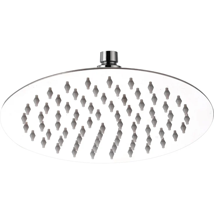 Aurlane Kopfbrause Edelstahl rund 25 cm, Duscharmatur mit 1 Strahlart und Antikalknoppen, einfache Montage