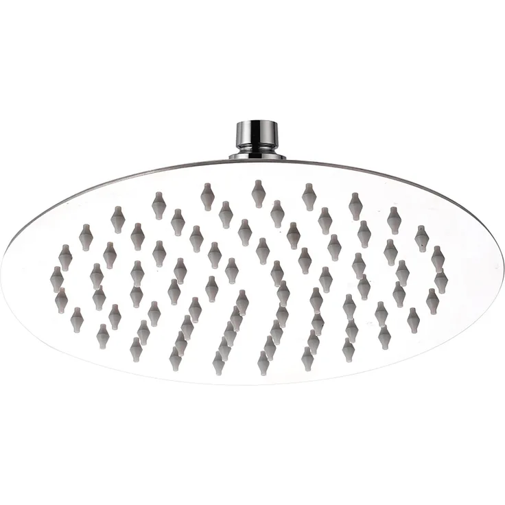 Aurlane Kopfbrause Edelstahl rund 25 cm, Duscharmatur mit 1 Strahlart und Antikalknoppen, einfache Montage