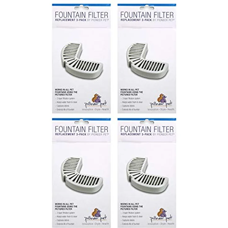 Pioneer Pet Ersatzfilter für Keramik- und Edelstahlbrunnen, Regentropfenfilter (12 Filter) – Bild 1
