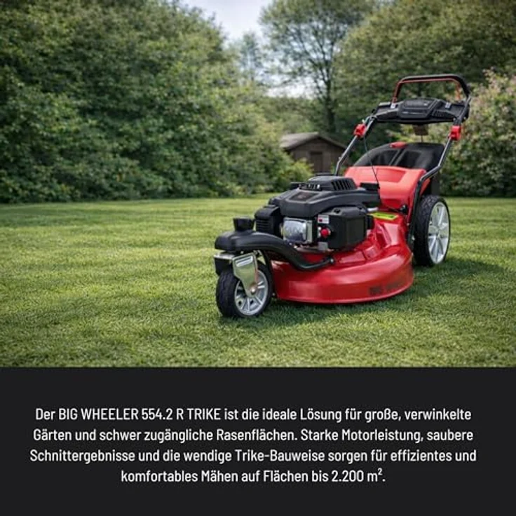 Güde BIG WHEELER 554.2 R TRIKE Benzin-Rasenmäher mit drehbarem Bugrad, zuschaltbarem Hinterradantrieb und flexibler Schnitthöhenverstellung – Bild 5