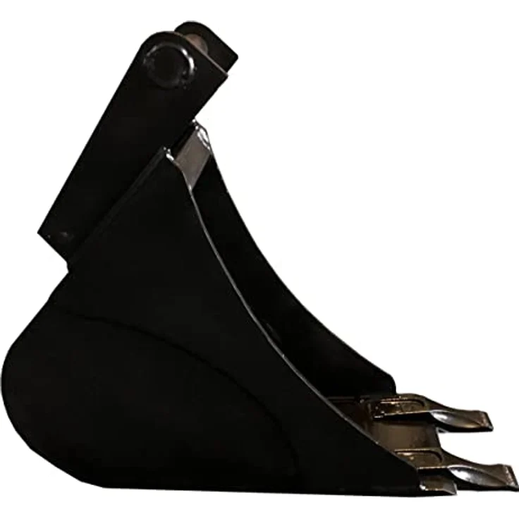 SRM Design Schaufel Tieflöffel Baggerschaufel Baggerlöffel Hardox MS03 20cm mit 2 Zähnen, hochwertiger Stahl, robust und stabil, schwarz – Bild 3
